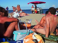 Playa, Culo grande, Compilación, Polla, Grupo, Interracial, Desnudo, Público