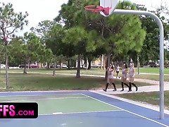 Spanish teen first time basketball game turns into wild foursome with friends
