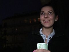 Hungarian Bessi Reatar gets paid for public outdoor blowjob & pov fuck