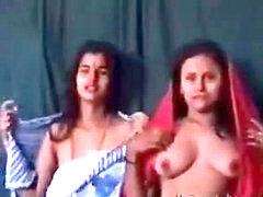 Telingana black Snake enjoys bang-out with 2 Fair North Indian Girls