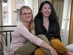 Holly and Joana discover sexy toys together