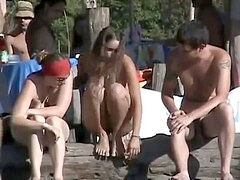Playa, Desnudo, Al aire libre, Público