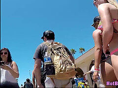 Tanned Bikini g-string hot bods Teens SPied Hidden cam beach