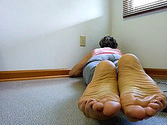 skinny trousers naked sole sole tease
