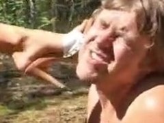 Two subs beaten and shoes humiliated in the woods