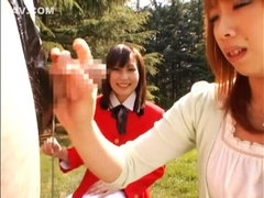 Shy Japan Girl gives Handjob
