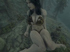 Skyrim Giantess Riona dominates and grows in size (Part 1)