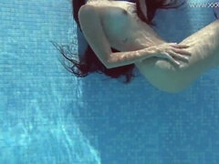 Columbian, nude swimming, latina