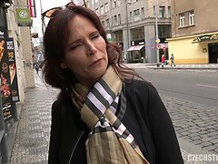 Czech streets: American MILF's rough anal skills on the streets of Prague