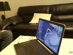 German Big Boobs MILF caught Friend Watching Porn and Help