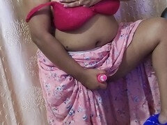 Desi mature bhabhi pleasures herself with a dildo sex toy