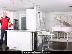 Freya Von Doom caught & fucked by a huge cock in the living room