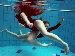 A duo hot teens underwater