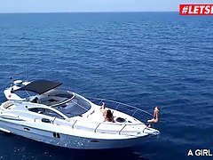 Hot 3way Fun On Yacht With Sexy Lesbians