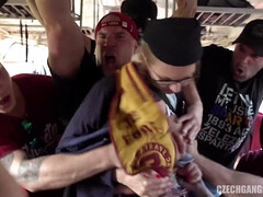 Czech Fans Fucking The Ticket Girl In Turn on Public Bus - Amateur group sex orgy