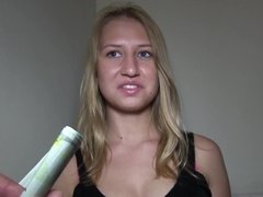 Amateur, Blonde, Sucer une bite, Queue, Faciale, Pov, Public, Russe