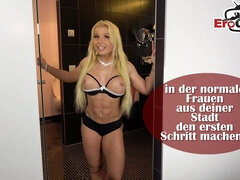 German Petite Skinny Housewife Try Butt Sex