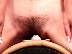 Hairy & Pierced Redhead Jazzmine Rose Using Sybian