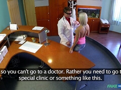 Perfect Sexy Blonde Gets Probed By Doctor On Reception Desk 1