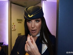 Is In Control - Angela White(2K) - Anal interracial threesome on board witgh busty flight attendant