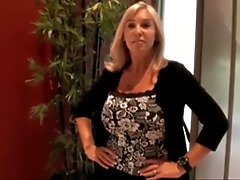 Blondine, Blasen, Vollbusig, Spermaladung, Masturbation, Reif, Milf, Spielzeuge