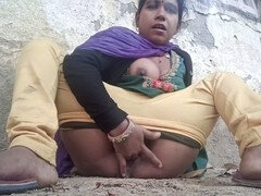 Couple, Indienne, Masturbation, De plein air