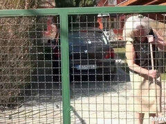 Blonde, Blowjob, Couple, Doggystyle, German, Granny, Son, Sucking