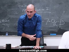 Maya Morena gets punished by a big cock teacher in uniform