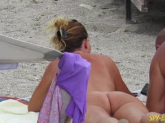 Ass, Beach, Blonde, Masturbation, Mature, Nudist, Public, Voyeur