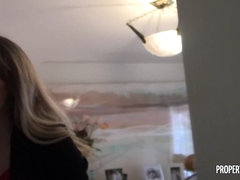 Blondine, Blasen, Hundestellung, Im freien, Pov