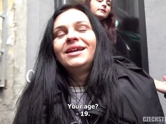 Amateur, Blowjob, Brunette, Czech, Money, Public, Pussy, Sucking