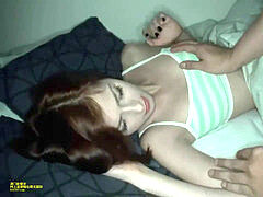 sandy-haired teen Abigaile Johnson sleep intercourse and internal ejaculation