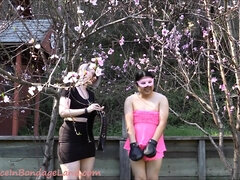 Sissy Spring Blossom Foursome Punishment Outdoor