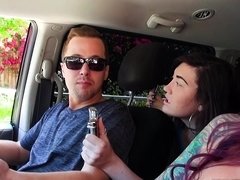 Gorgeous cougar Monique Alexander gets nailed in a van