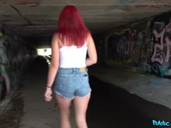 Redhead Fucked in the Shade