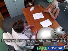 FakeHospital Doctors hot blonde wife demands his seed in his office