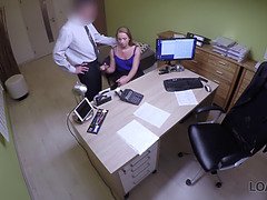 Hundestellung, Europäisch, Handjob, Hd, Büro, Spion