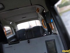 Watch blonde MILF with huge tits and ass get pounded hard in fake taxi with RIPPED Tights