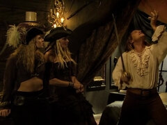 Two horny babes pleasing a well hung pirate