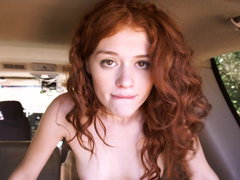 American, Car, Creampie, Petite, Redhead, Shaved, Teen