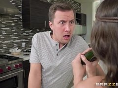 Petite Flattie Deepthroat At Brazzers "Eating Her Peach"