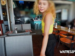 Blonde Blue eyed Waitress Allie Addison - Cheater, cheater, dick-e - POV amateur hardcore