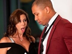 Excited black fucker pounds with a hot white MILF Alexis Fawx