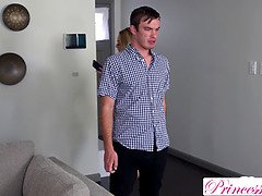 Molly Little's teasing stepbro gets a surprise from her juicy pussy