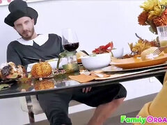 Intimate medieval family Thanksgiving with big tits, strokes, and dinner orgy