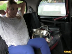 Massive Tits On Blonde MILF Make Cabbie Seize The Day - sloppy blowjob