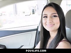Hot y. Eliza Ibarra pounds man for money to get back home after she is stranded in las vegas point of view
