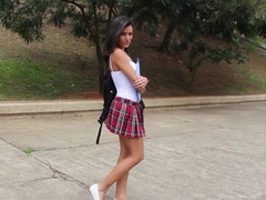 Brunette, Hardcore, Latina, Mmf, Reality, Schoolgirl, Threesome, Uniform