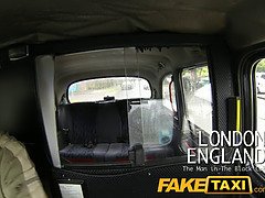 Watch London taxi driver get rough with busty brunette in POV creampie video