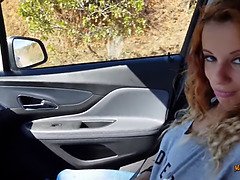 Raw ass fucking orgasm with my gf in the rental car